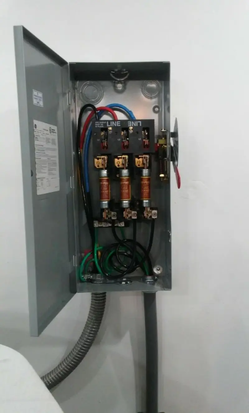 Three-phase disconnect switch installed for Electrical Wiring & Rewiring in South Strabane